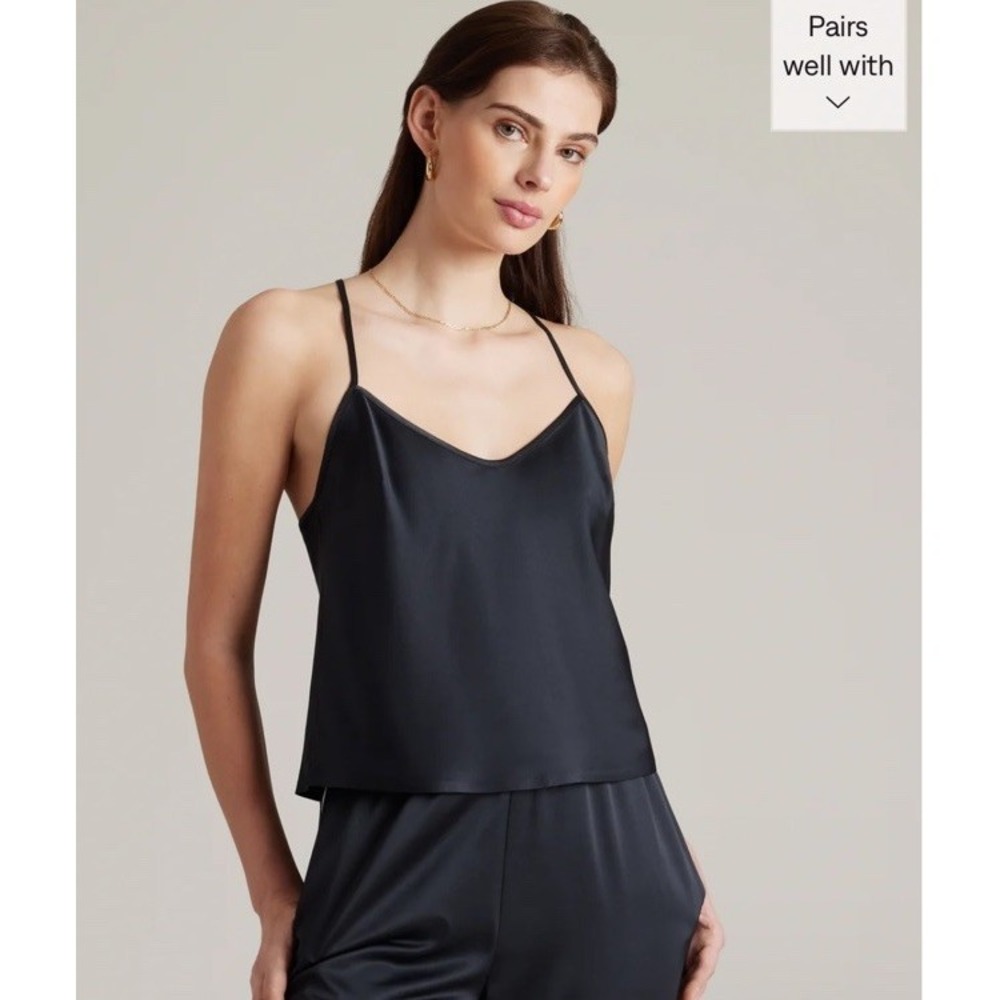 Rhone XS Satin‎ Cami Black Minimal Elegant Outdoor Lightweight